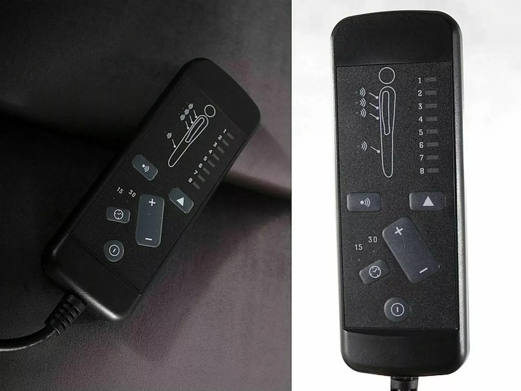 Elektryczny fotel rozkładany z funkcją masażu Pegaz M Velvet