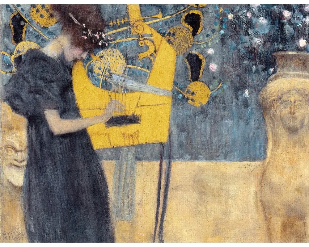 Reprodukcja obrazu Gustava Klimta – Music, 90x70 cm