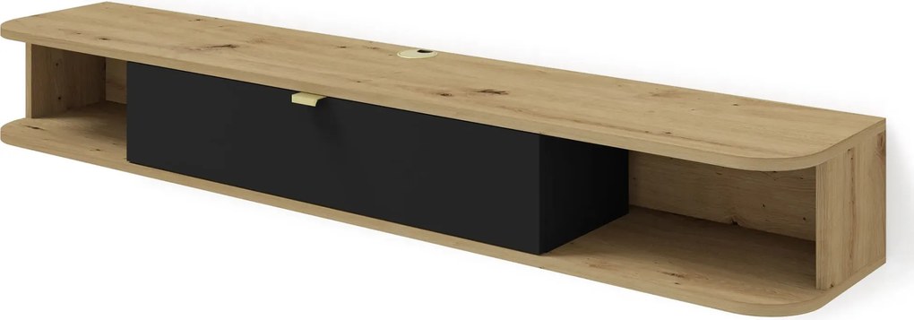 Szafka wisząca rtv dąb artisan czarny + S9-P26