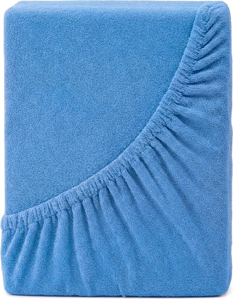 4Home prześcieradło frotte Perfect niebieski, 180 x 200 cm