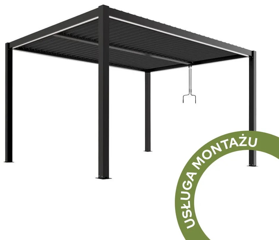 USŁUGA MONTAŻU - PERGOLA OGRODOWA LUXE MANUALNA 3X3/3X4/4X4 M