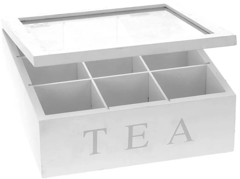 Drewniana herbaciarka TEA, 9 przegródek