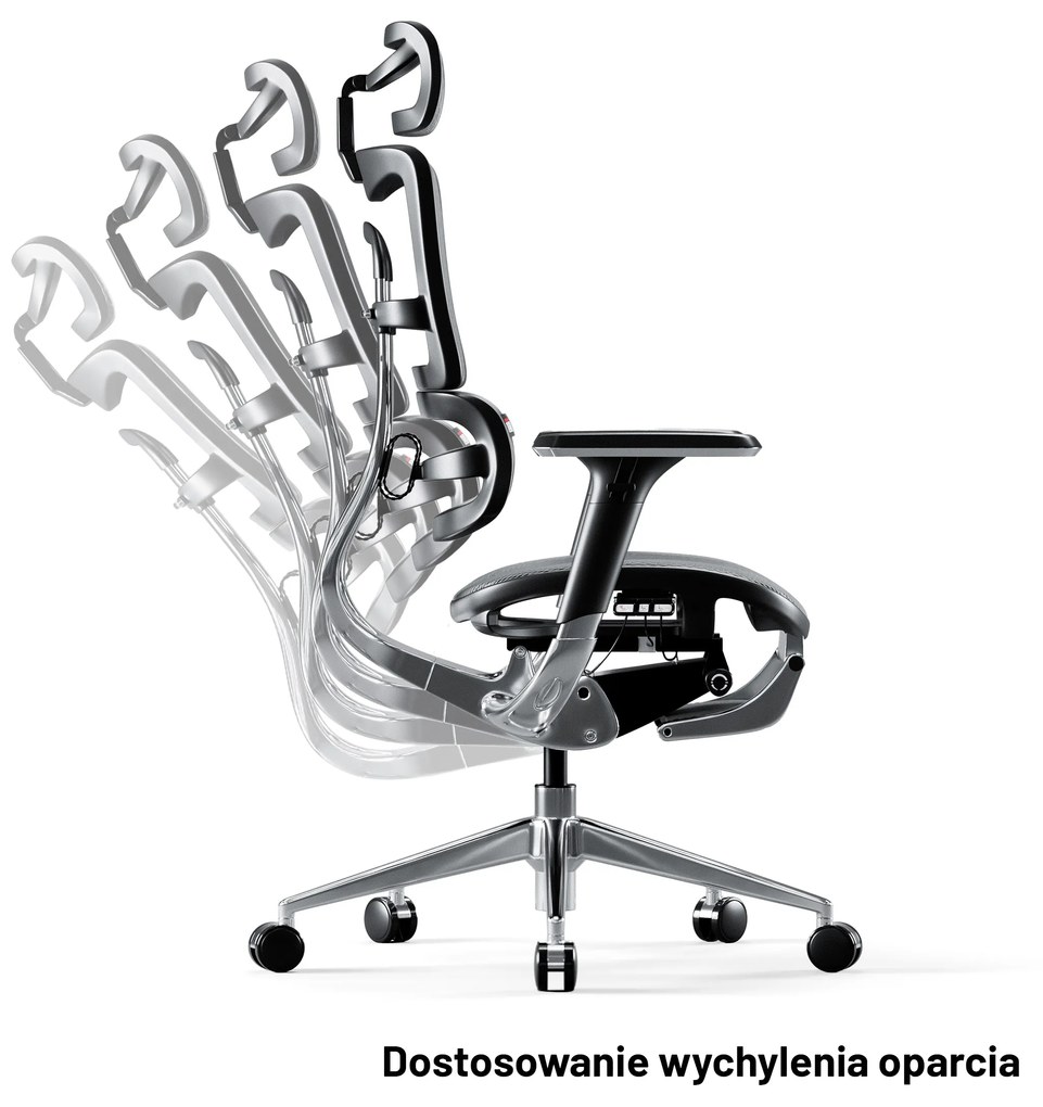 Fotel ergonomiczny Diablo V-Master, czarno-szary