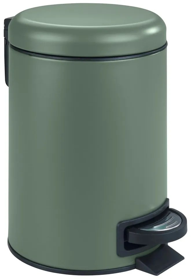 Zielony kosz łazienkowy Wenko Leman, 3 l