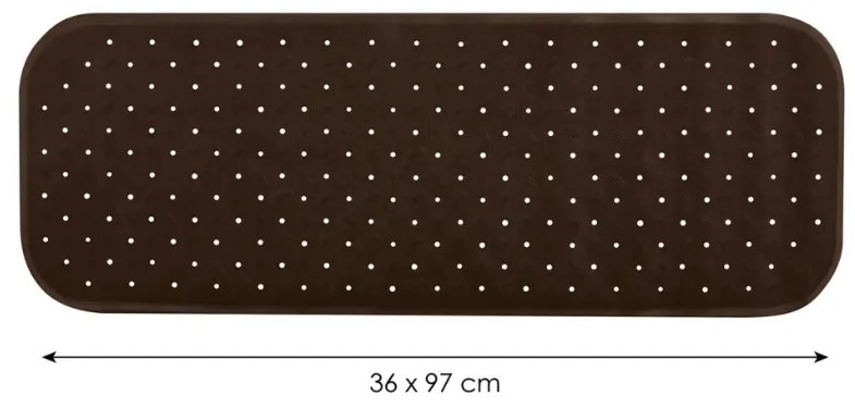 Spirella Antypoślizgowa mata do wanny CLASS Premium, brązowa, 36 x 97 cm