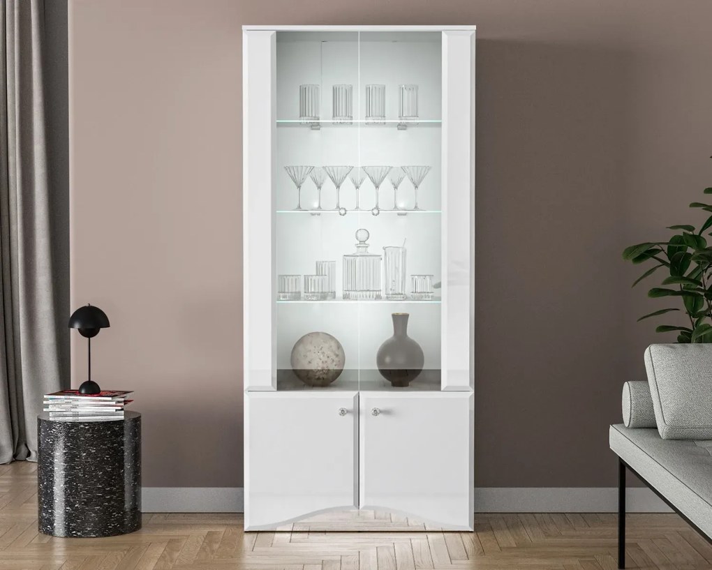 Witryna BLANC 01 2D biały połysk ML MEBLE