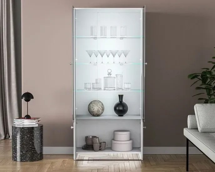 Witryna BLANC 01 2D biały połysk ML MEBLE