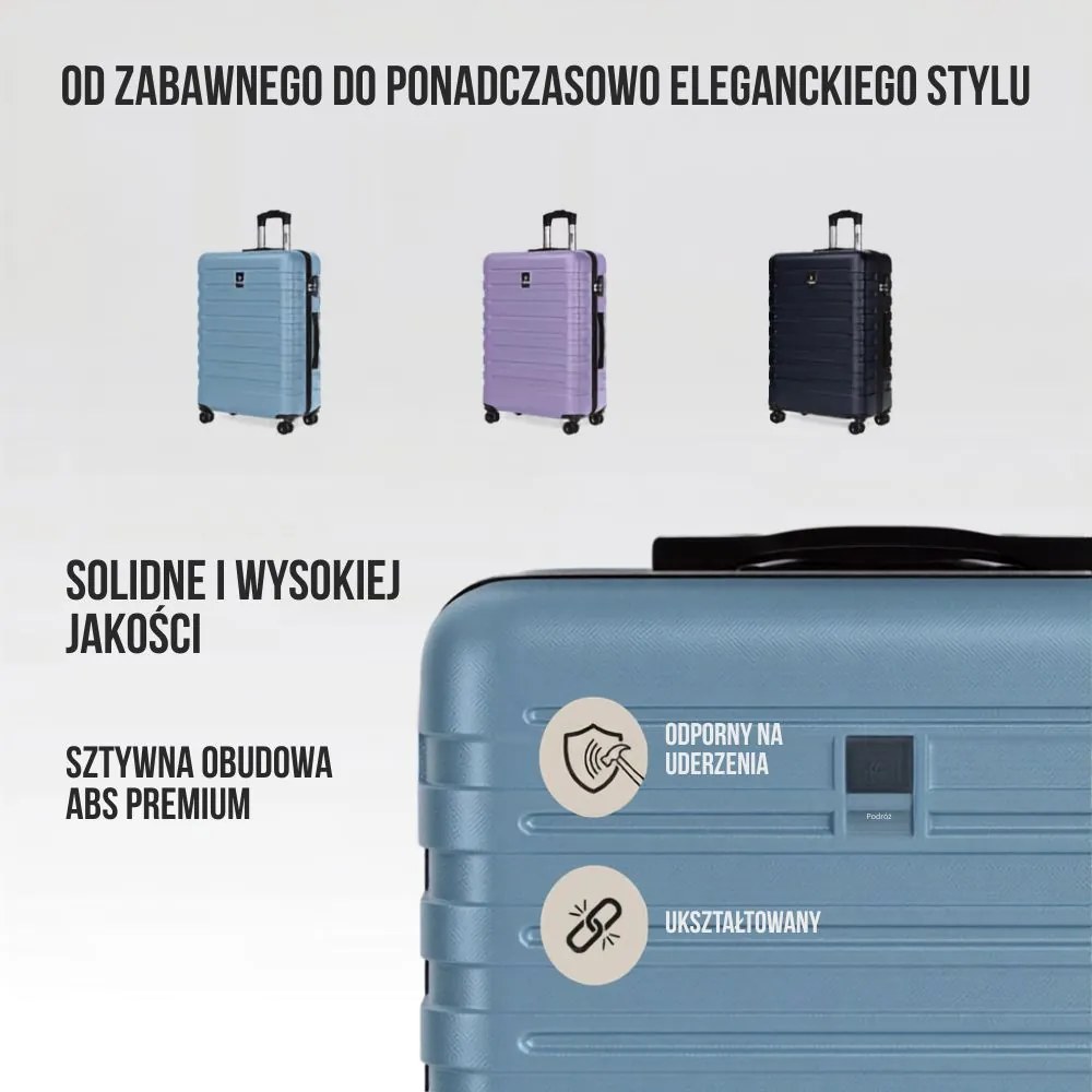 Zestaw walizek podróżnych NEW YORK, 3-elementowy, ABS, jasnoniebieski Deuba