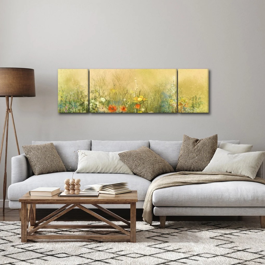 Obraz - Malowana łąka (170x50 cm)