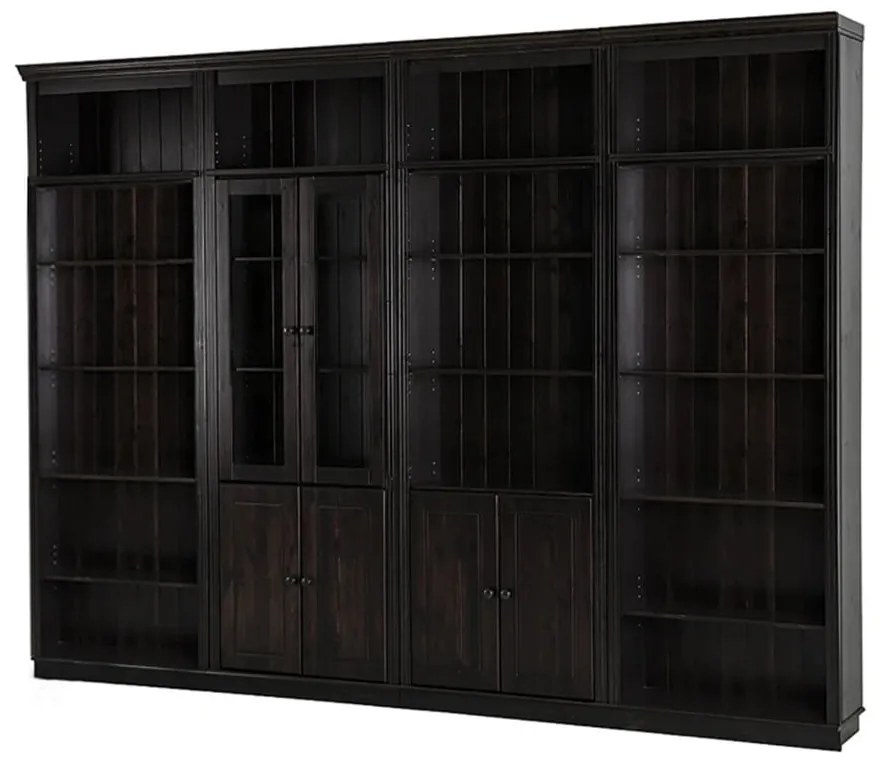 Brązowy regał z litego drewna sosnowego 370x223 cm Anita – Støraa