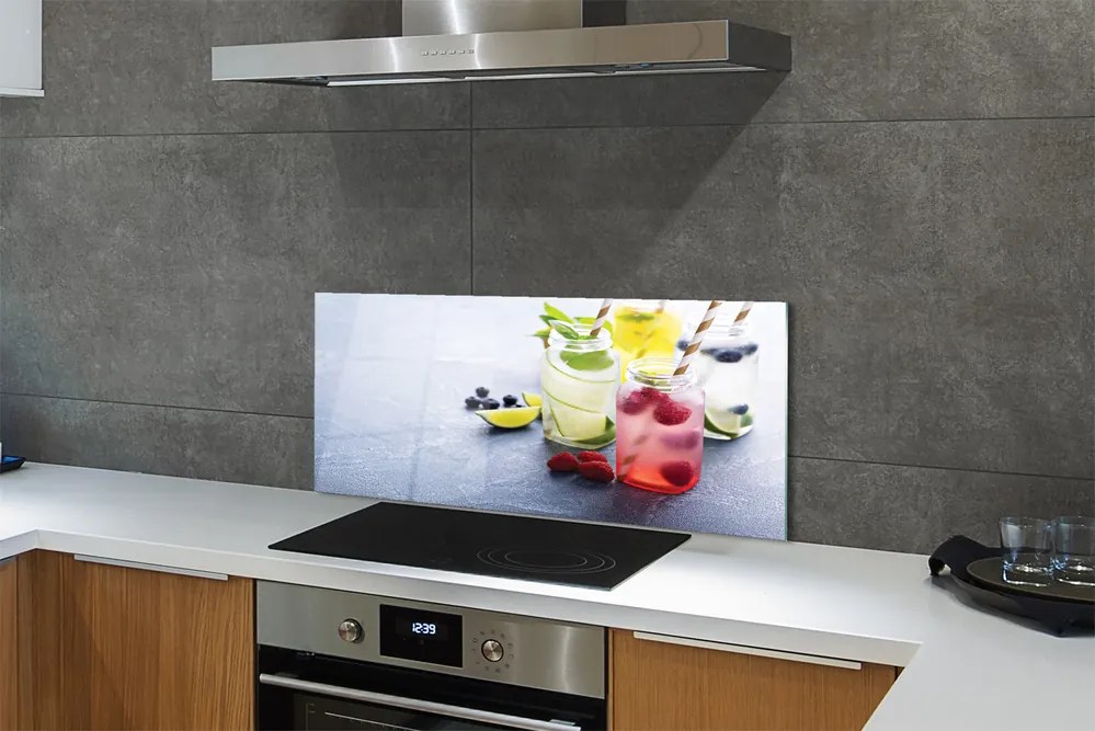 Szklany Panel Mix Owocowy: Malina i Limonka