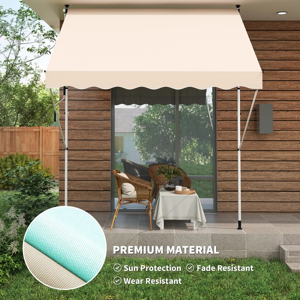 Outsunny markiza markiza zaciskowa osłona przeciwsłoneczna