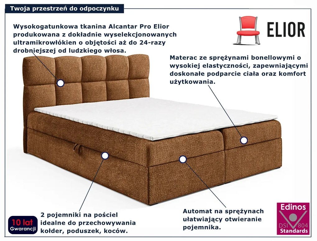 Rude łóżko tapicerowane z pojemnikiem 5 rozmiarów N3-B27
