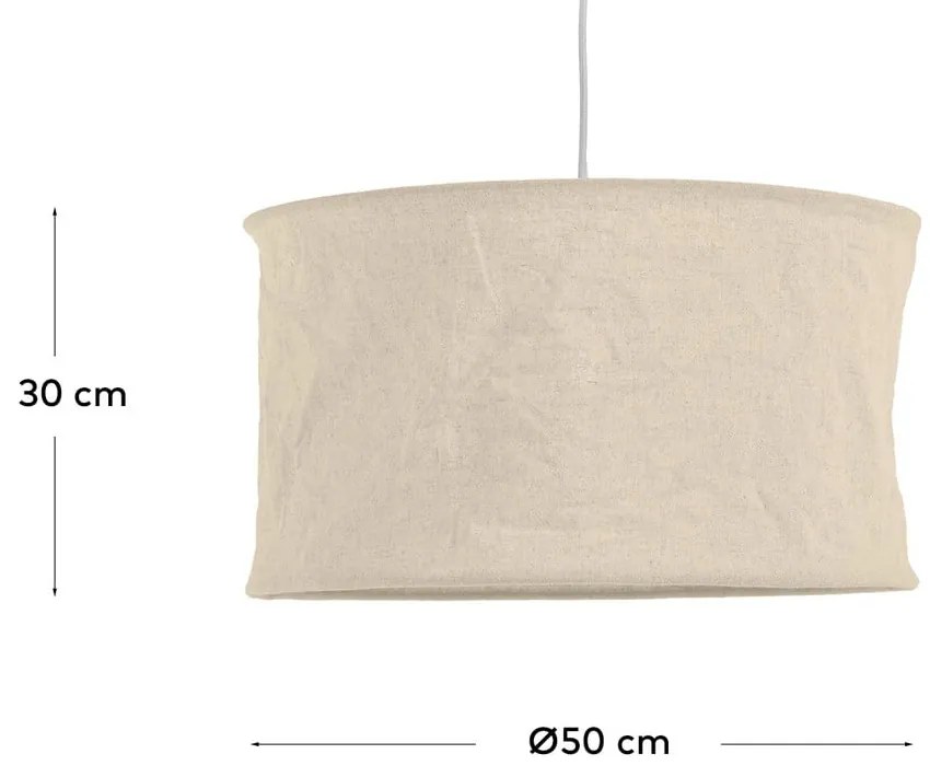 Beżowy tekstylny abażur ø 50 cm Mariela – Kave Home
