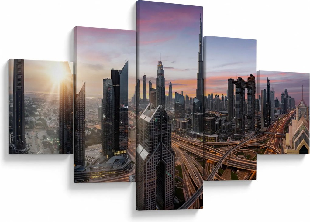 Obraz - Panorama Dubaju (125x70 cm)