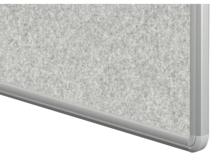 Tablica tekstylna ekoTAB w aluminiowej ramie, 1500 x 1200 mm, szara