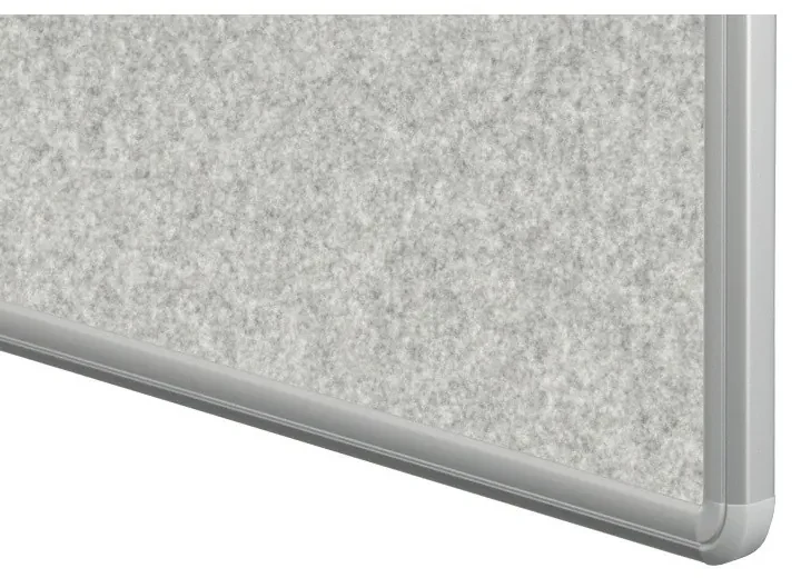 Tablica tekstylna ekoTAB w aluminiowej ramie, 1500 x 1200 mm, szara