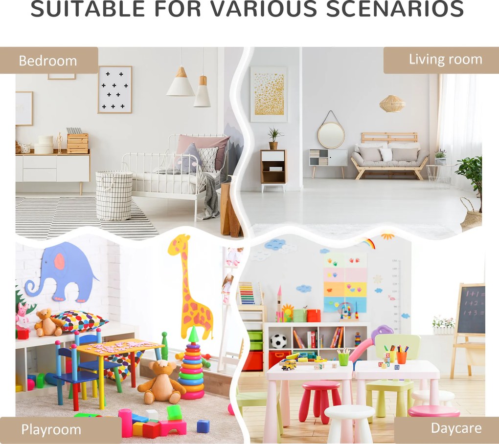 HOMCOM Regał dla Dzieci z Szufladą, Regał na Książki z Półkami, 60 x 29,9 x 90 cm, Biały