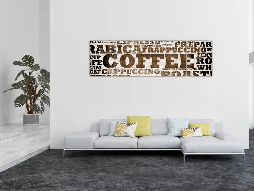 Obraz - Kawa (170x50 cm)