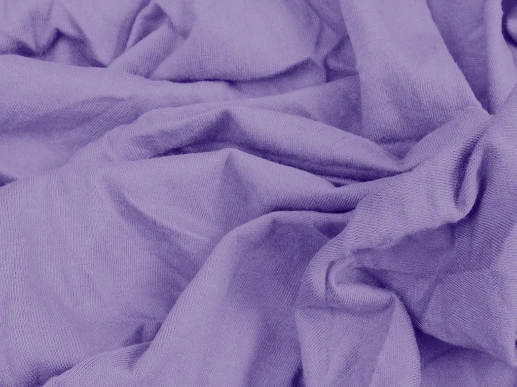 PrzytulneMieszkanie.pl Prześcieradło jersey EXCLUSIVE jasnofioletowe 160 x 200 cm