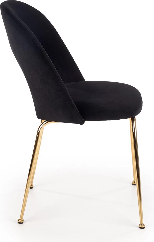 Krzesło z oparciem na złotych nogach K385