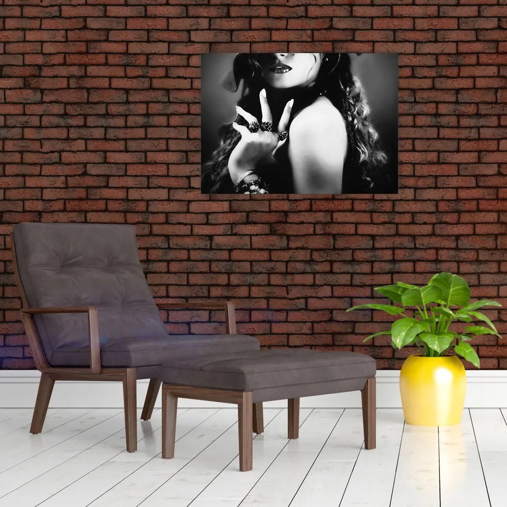 Obraz na szkle - Piękna kobieta (70x50 cm)