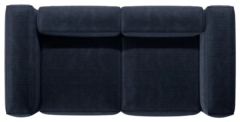 Ciemnoniebieska sztruksowa sofa 224 cm Bergamo – Cosmopolitan Design