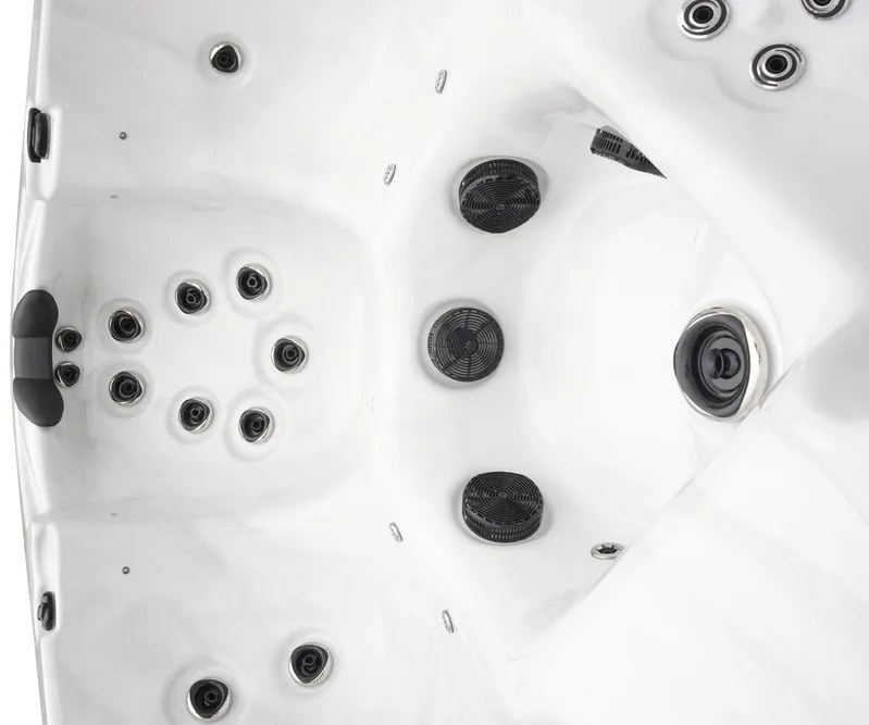 JACUZZI OGRODOWE PREMIUM WANNA SPA 5-OSOBOWA WHITE OBUDOWA BROWN 195x195 CM