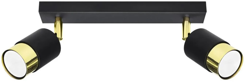Czarno-złoty podwójny plafon sufitowy - A179-Vedo