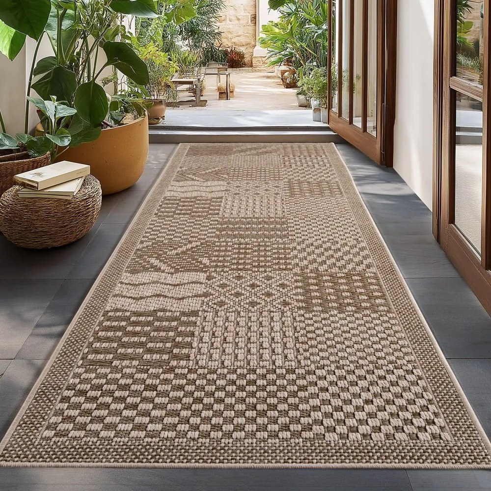 Beżowy chodnik odpowiedni na zewnątrz 80x250 cm Ibiza 1902 – Ayyildiz Carpets