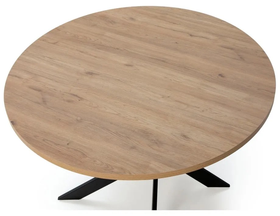 Okrągły stół z blatem w dekorze dębu 120x120 cm Ther – Marckeric