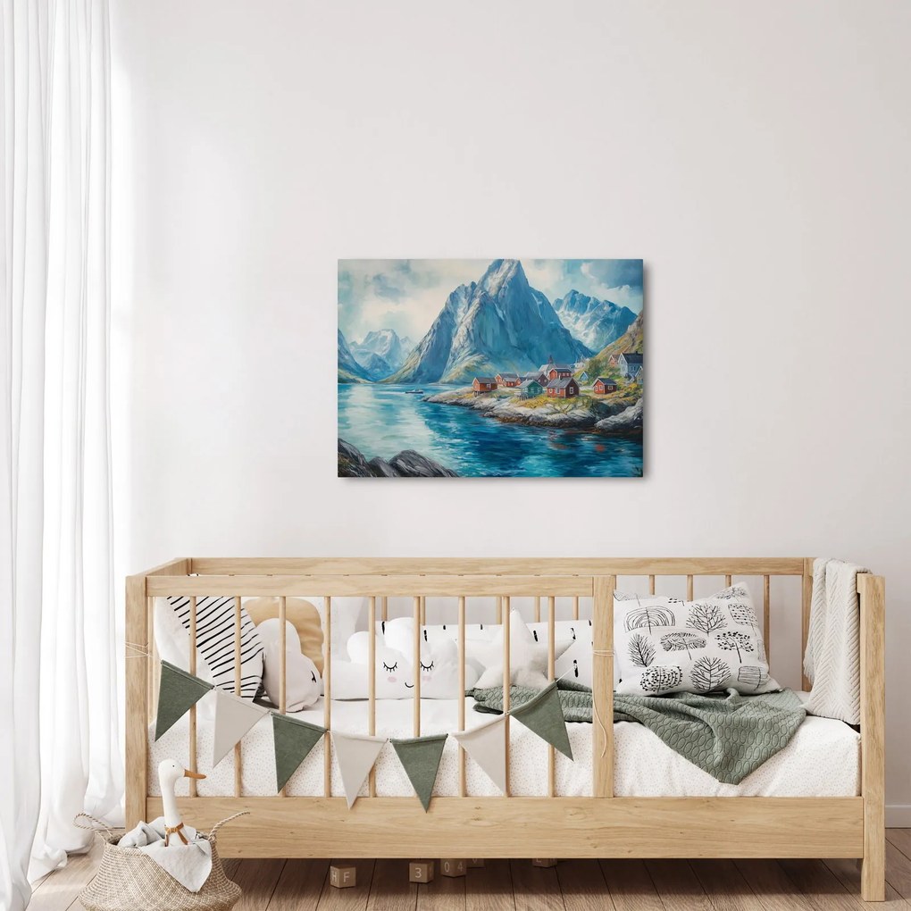 Obraz - Norweskie miasteczko (70x50 cm)