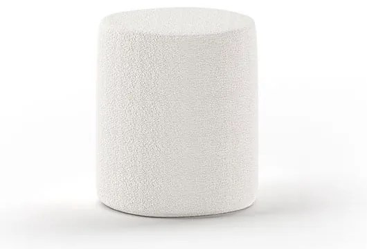 Biały puf dziecięcy z materiału bouclé MOON – Vipack