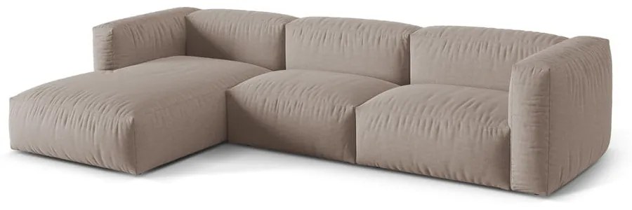 Beżowy narożnik modułowy (lewostronny) Martina – Micadoni Home