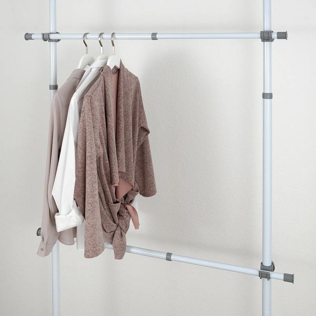 Wenko Zestaw 2 teleskopowych drążków poziomych Herkules, białe