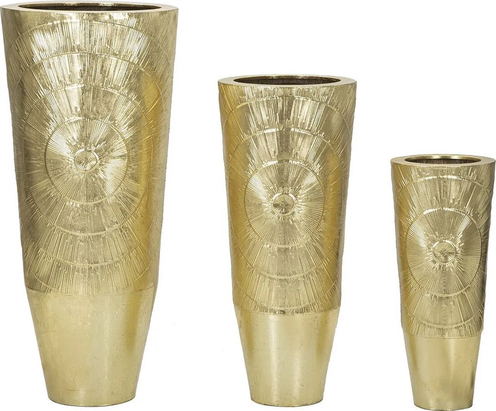 Doniczka Goldely Tris cm Ø50,8X114,9-40X92,7-29,8X70,5