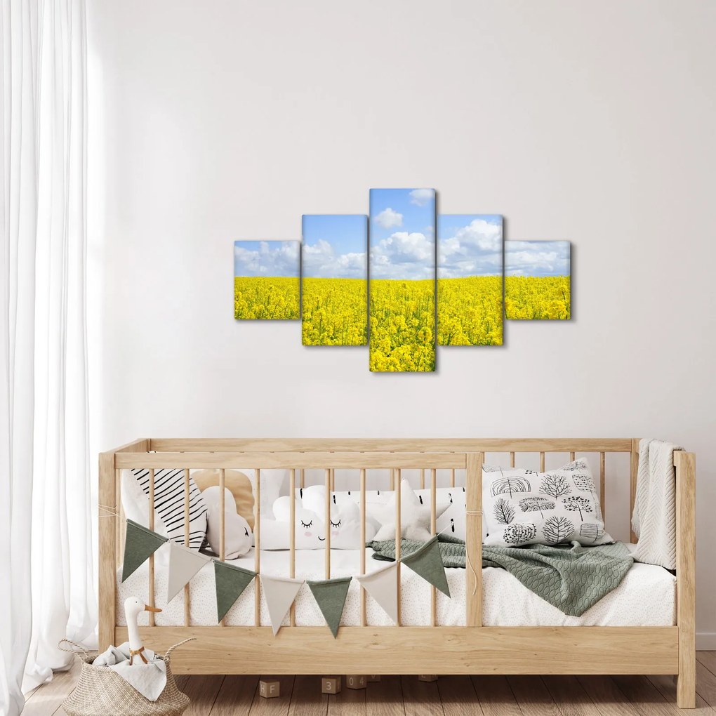 Obraz żółtego pola (125x70 cm)