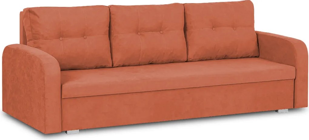 Kanapa sofa 3 os z funkcją spania BERLIN Czerwony