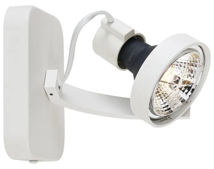 Designerski reflektor sufitowy biały GU10 70 mm obrotowy i uchylny - VoDesignerski Oswietlenie wewnetrzne