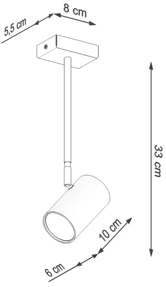 Plafon NORANO czarny SOLLUX  LIGHTING