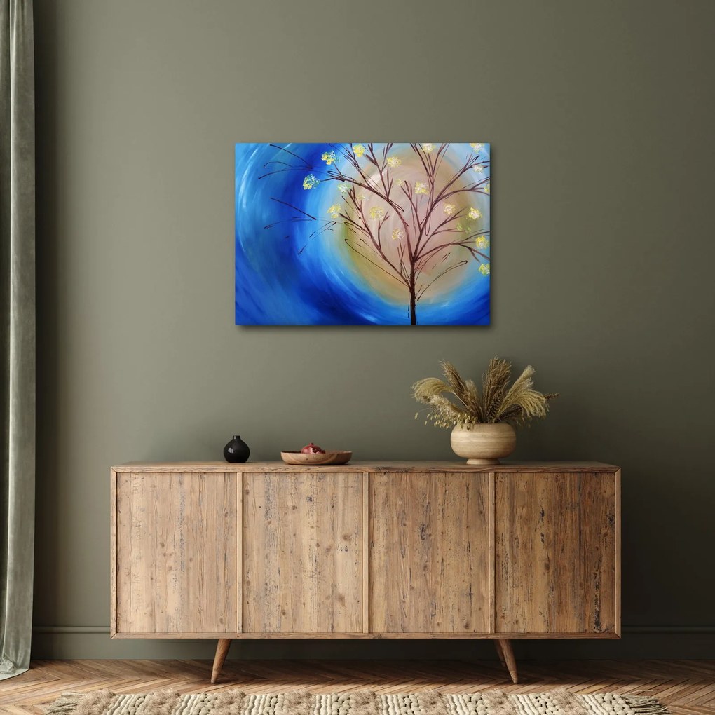 Obraz - Drzewo zakrywające słońce (70x50 cm)