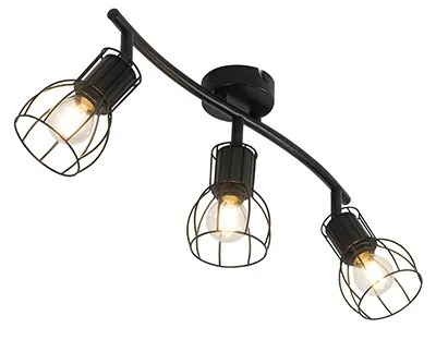 Nowoczesny Plafon / Reflektorek / Spot / Spotow / Lampy sufitowe czarny 63 cm 3-punktowy regulowany - Botu Nowoczesny Oswietlenie wewnetrzne
