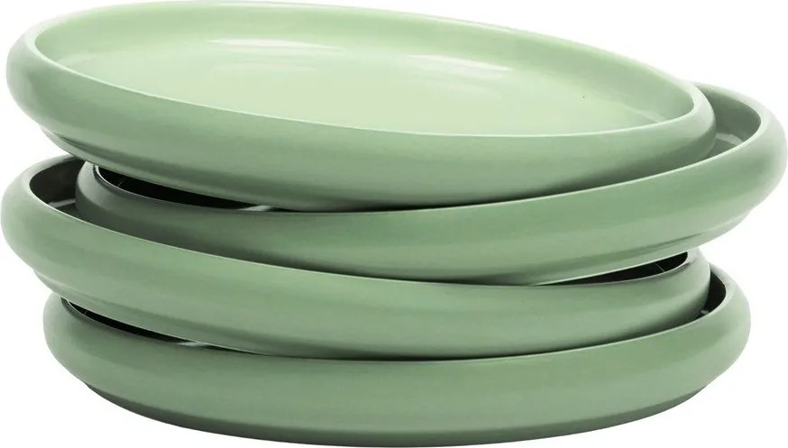 Zielone kamionkowe talerze zestaw 4 szt. ø 22 cm Aura Rondo – Bonami Selection