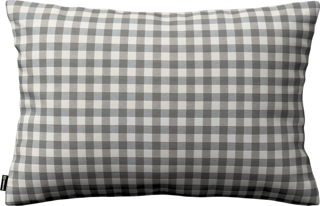 Poszewka Kinga na poduszkę prostokątną kolor szary tkanina wzorzysta
