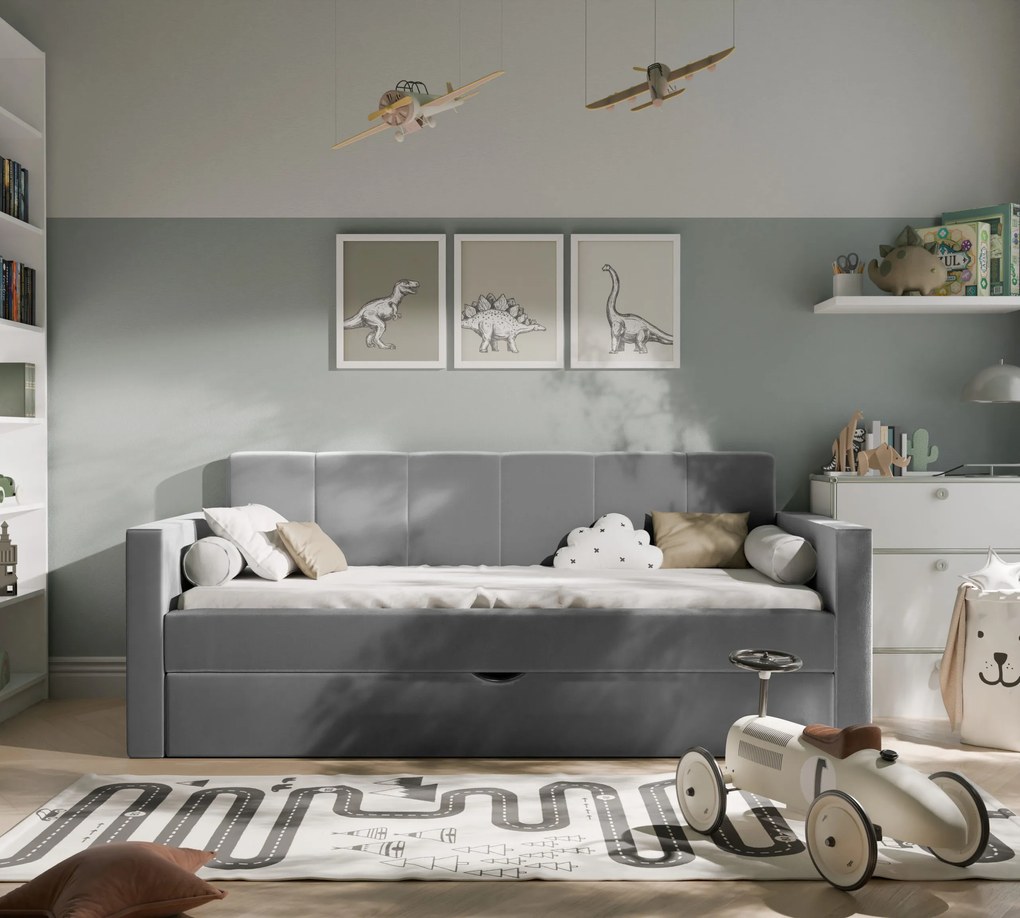 Łóżko młodzieżowe LUMI I z dodatkową powierzchnią spania - 80x200