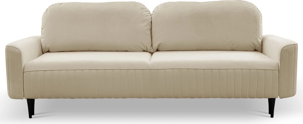 Masseno Sofa FILO z funkcją spania i pojemnikiem na pościel, Rozkładana sofa - Beżowy, VELLUTO 2
