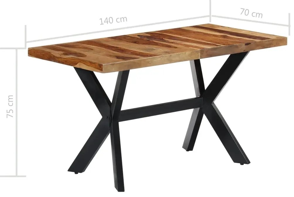 Stół jadalniany z sheesham– brązowy K7-B80