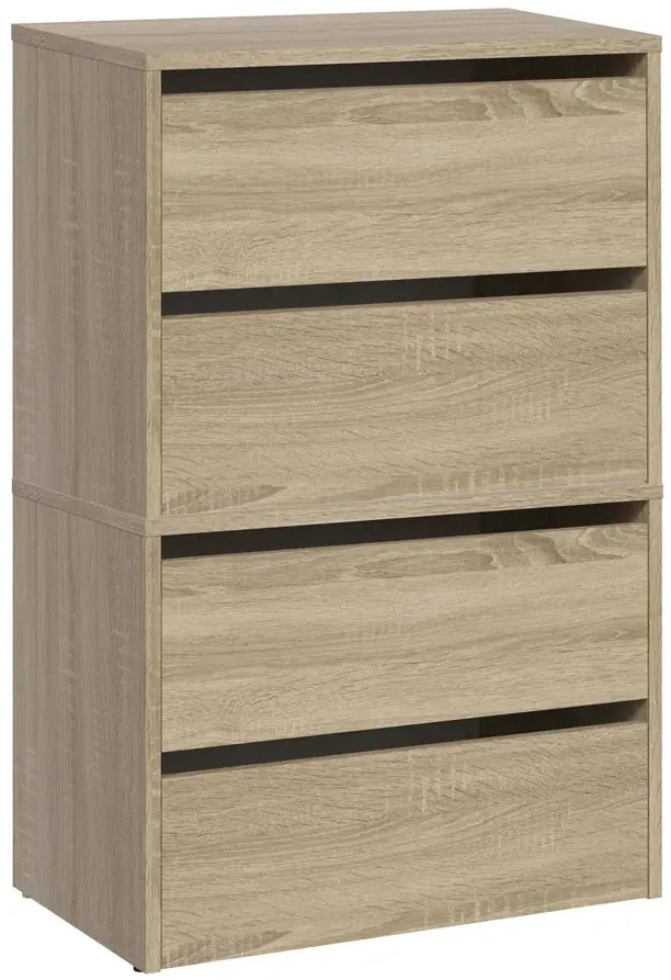Minimalistyczna szafka na buty dąb sonoma - Rolas 4X