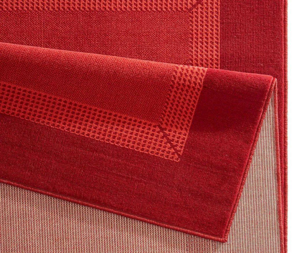 Dywan nowoczesny Basic czerwony 80 cm x 250 cm