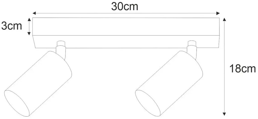 Beżowa nowoczesna podwójna lampa reflektor B5-G03